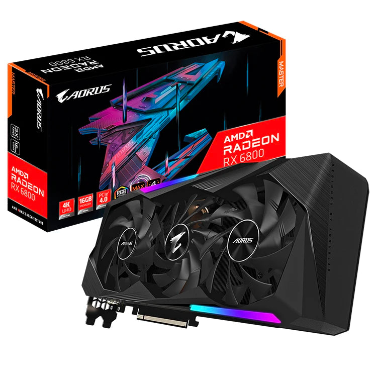 GIGABYTE AORUS RX 6800 MASTER 16G – Carte Graphique AMD 16 Go GDDR6 (Occasion)