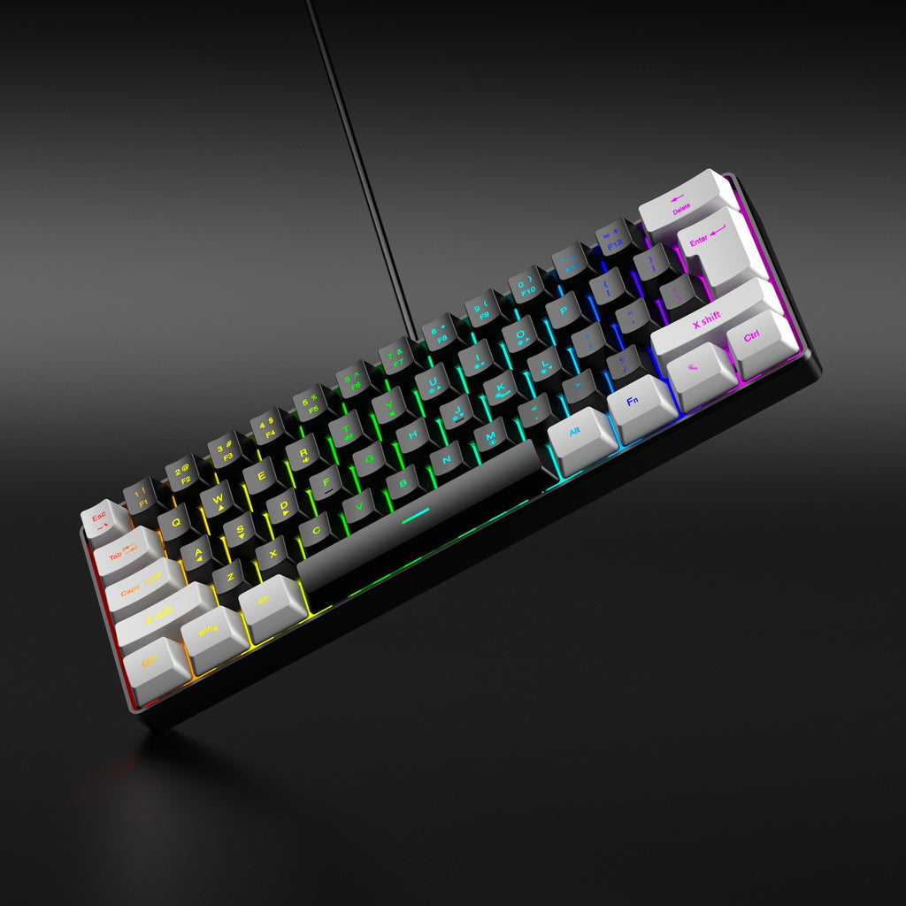 Clavier Gaming RGB 61 Touches + Souris – Filaire, Waterproof, Compact