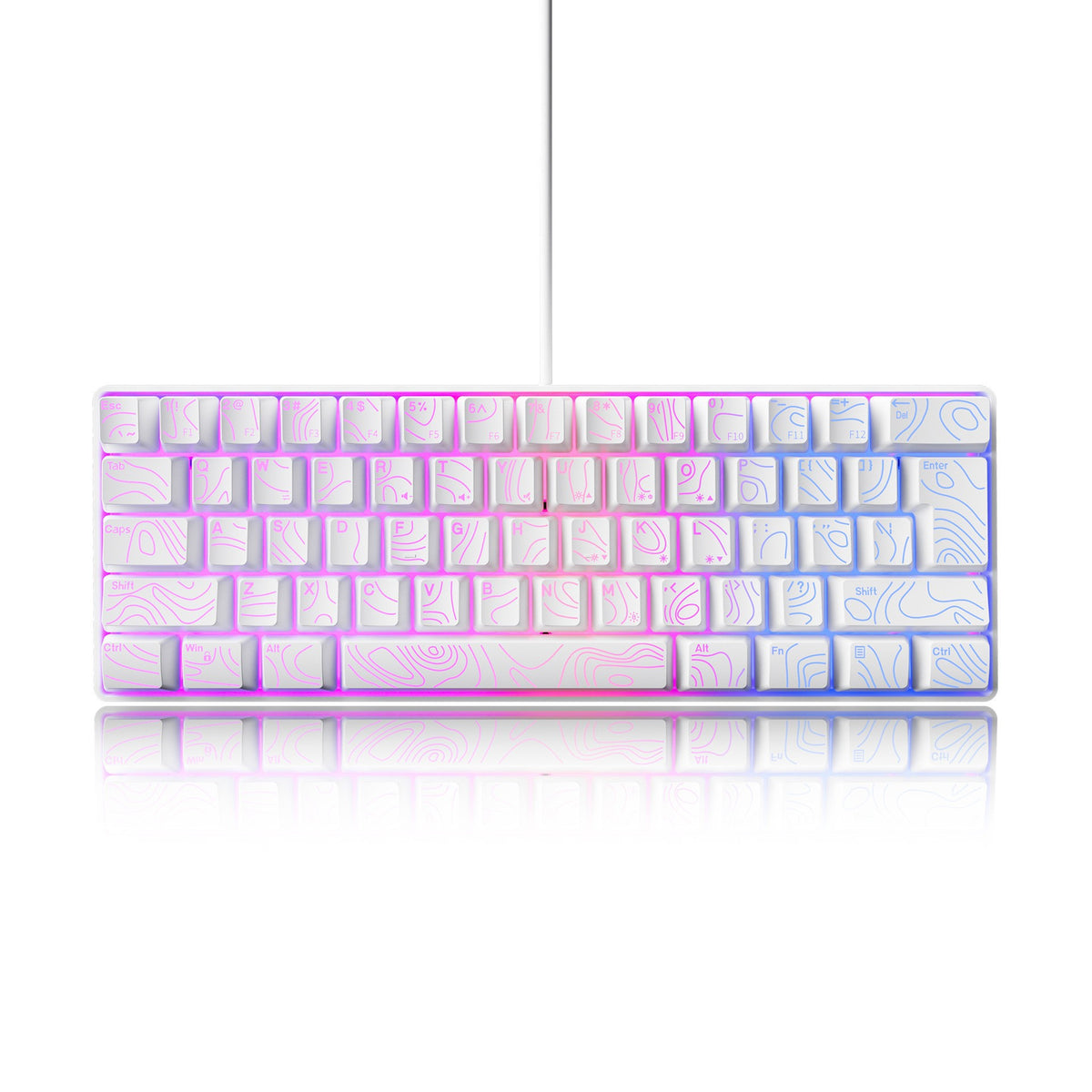 Clavier Gaming RGB 61 Touches + Souris – Filaire, Waterproof, Compact