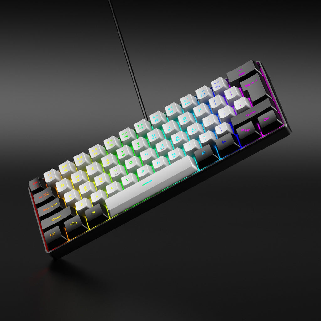 Clavier Gaming RGB 61 Touches + Souris – Filaire, Waterproof, Compact