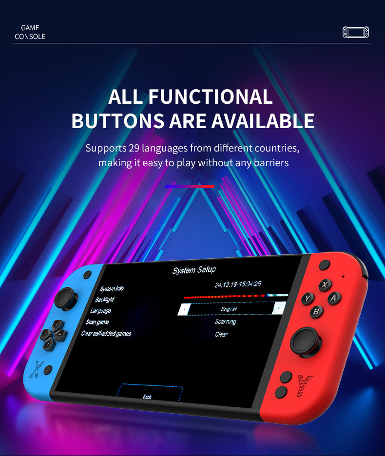 Console de jeu Portable G90, écran IPS HD de 7 pouces, Arcade de jeu rétro pour PSP/PS1 64 go, contrôleur de jeu TV, cadeau pour enfants