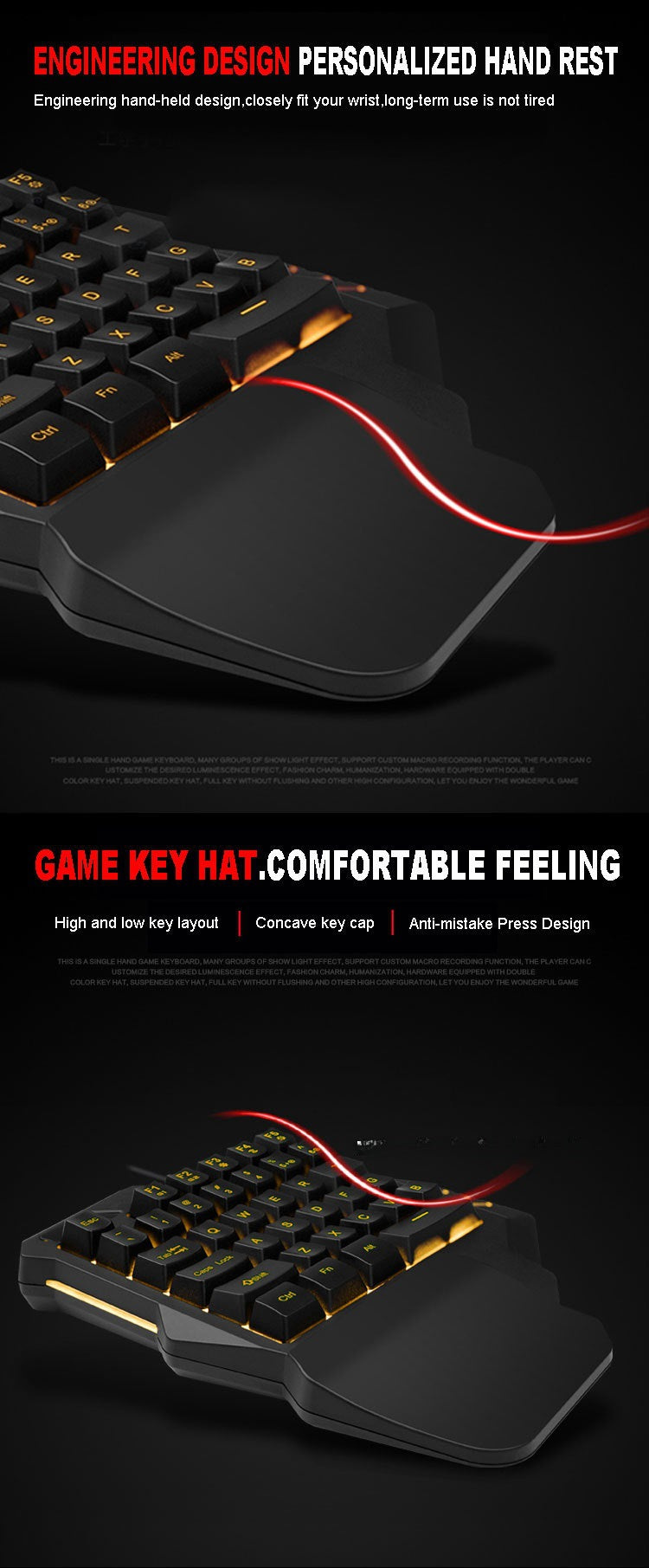 Clavier Gaming RGB 61 Touches + Souris – Filaire, Waterproof, Compact