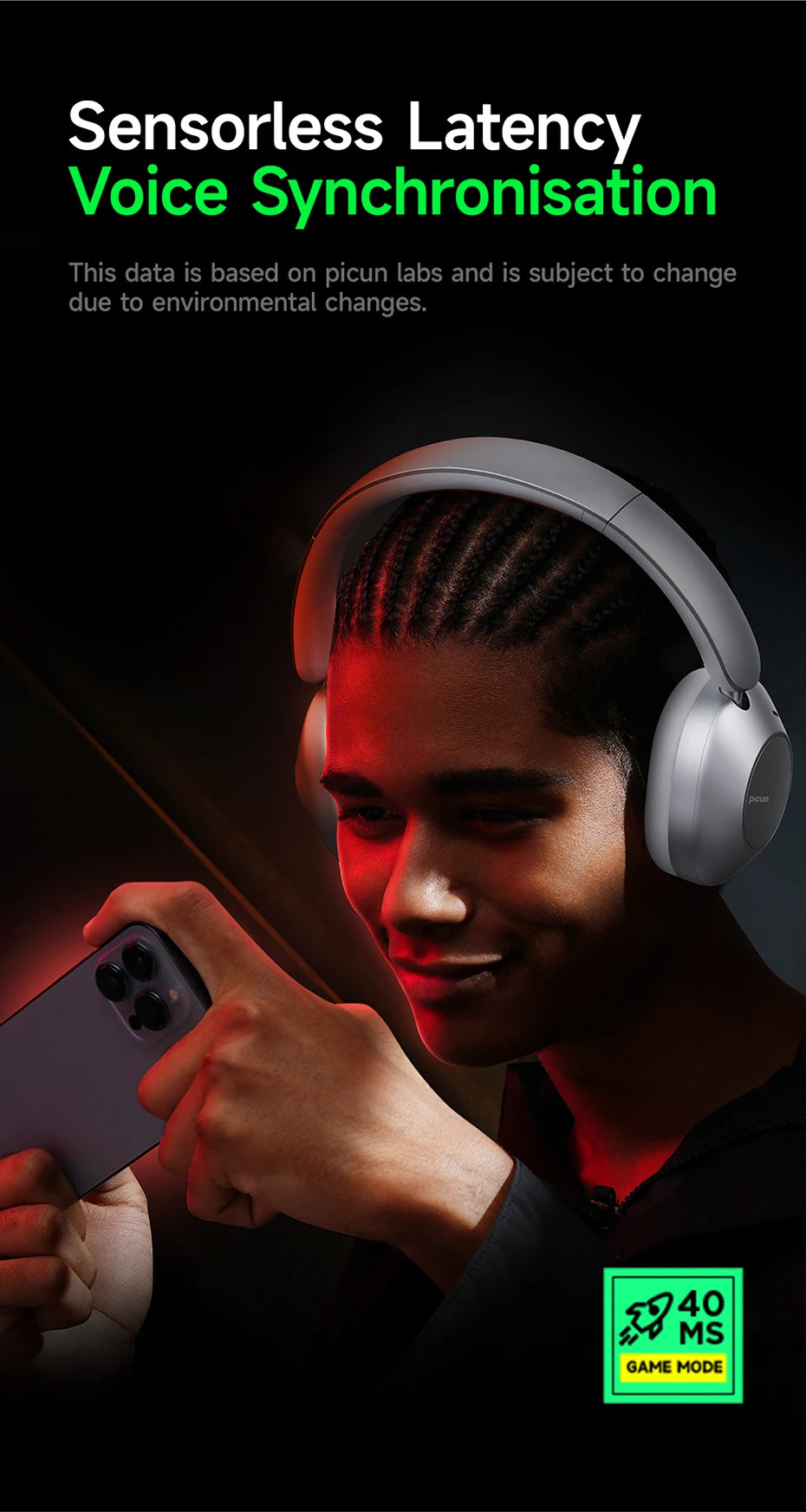 Casque Bluetooth Picun F6 – Réduction de bruit et son 3D