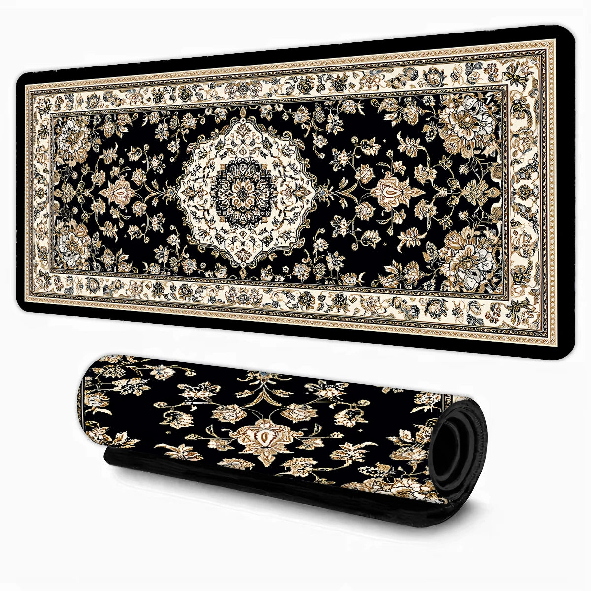 Tapis de Souris Gaming Vintage Motif Persan – Bords Cousus, Base Antidérapante, Multi-Tailles (Mairuige)