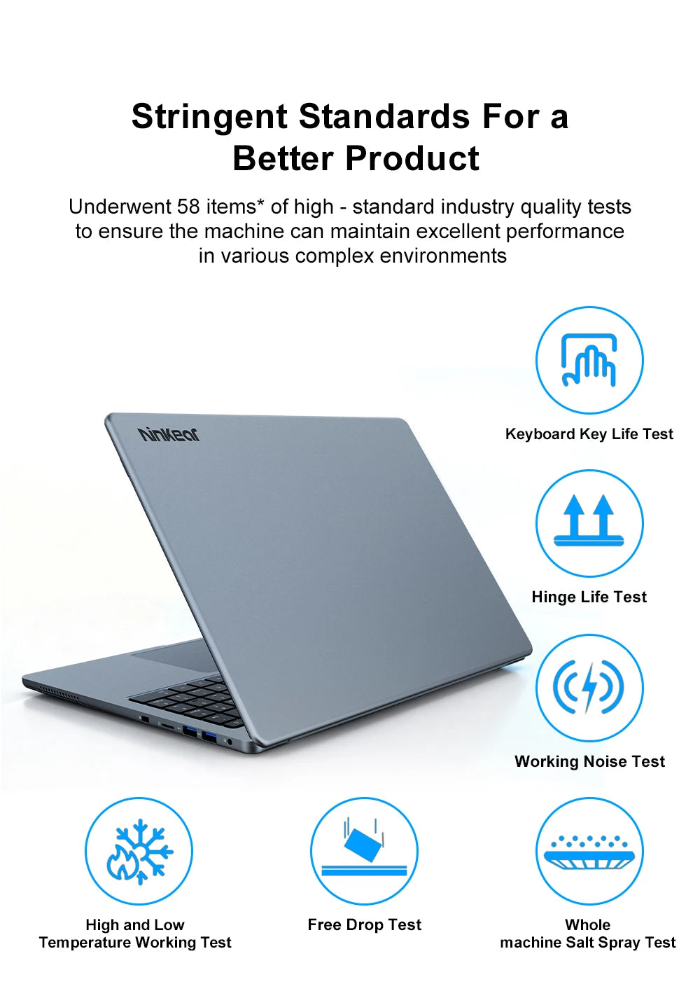 PC portable Ninkear N16 Pro - Intel Core Ultra 5, 16" 2.5K 120 Hz, 16 Go, 1 To SSD