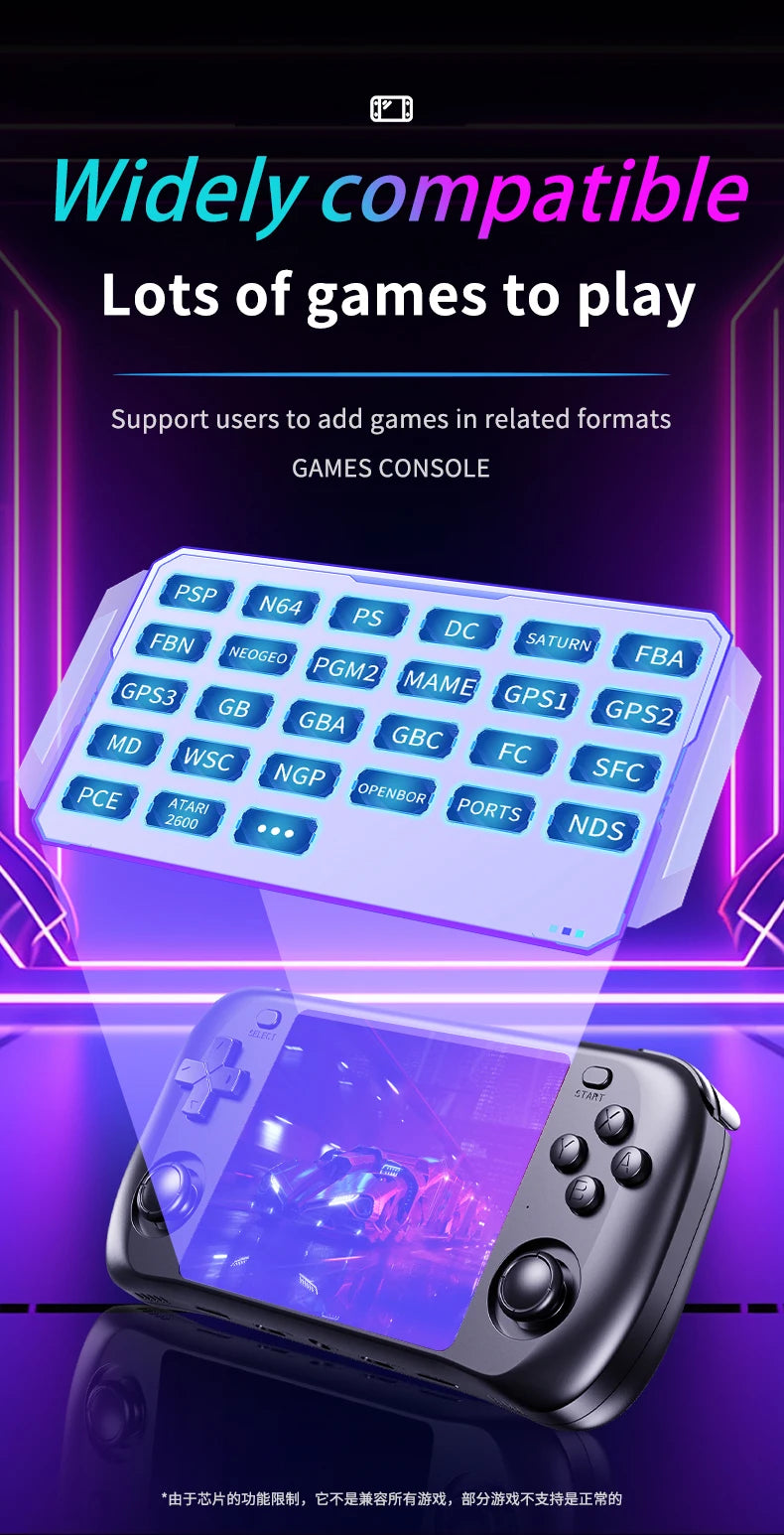 Console de Jeu Rétro H36S 2026 Portable avec Écran IPS HD 64 Go 128 Go Système d'Exploitation Open Source Jeux Classiques