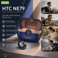 Écouteurs Bluetooth HTC avec traduction IA et boîtier tactile