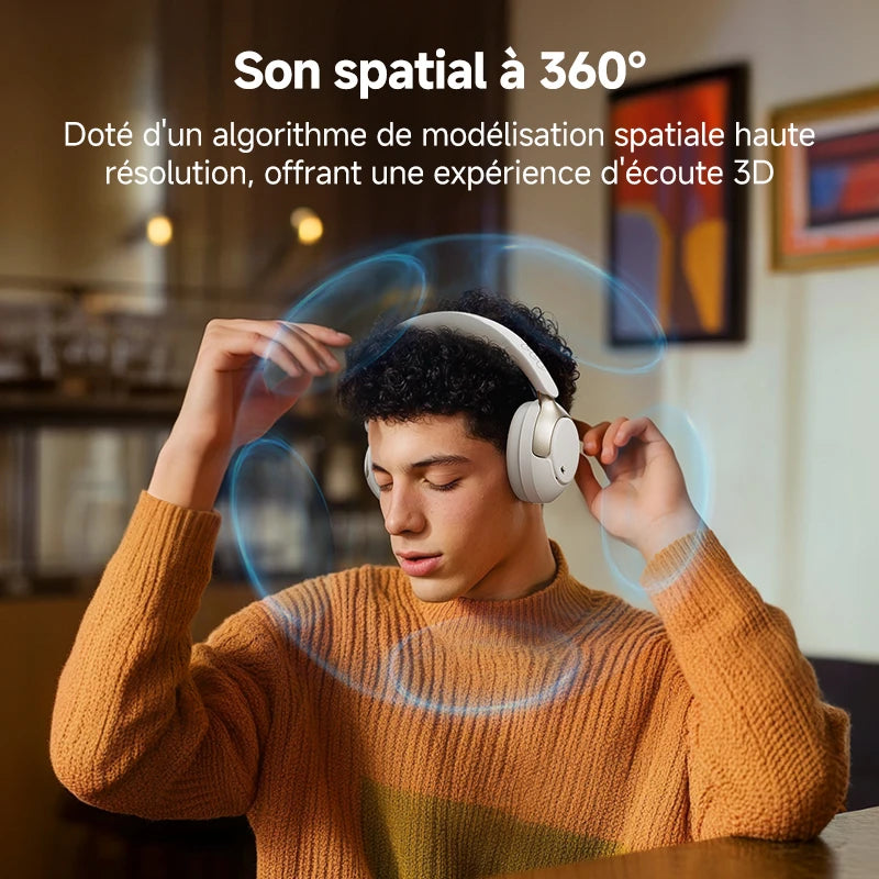 Casque Sans Fil QCY H3 Pro ANC – Réduction Bruit 50dB, LDAC Hi-Res, 55H, Bluetooth 5.4
