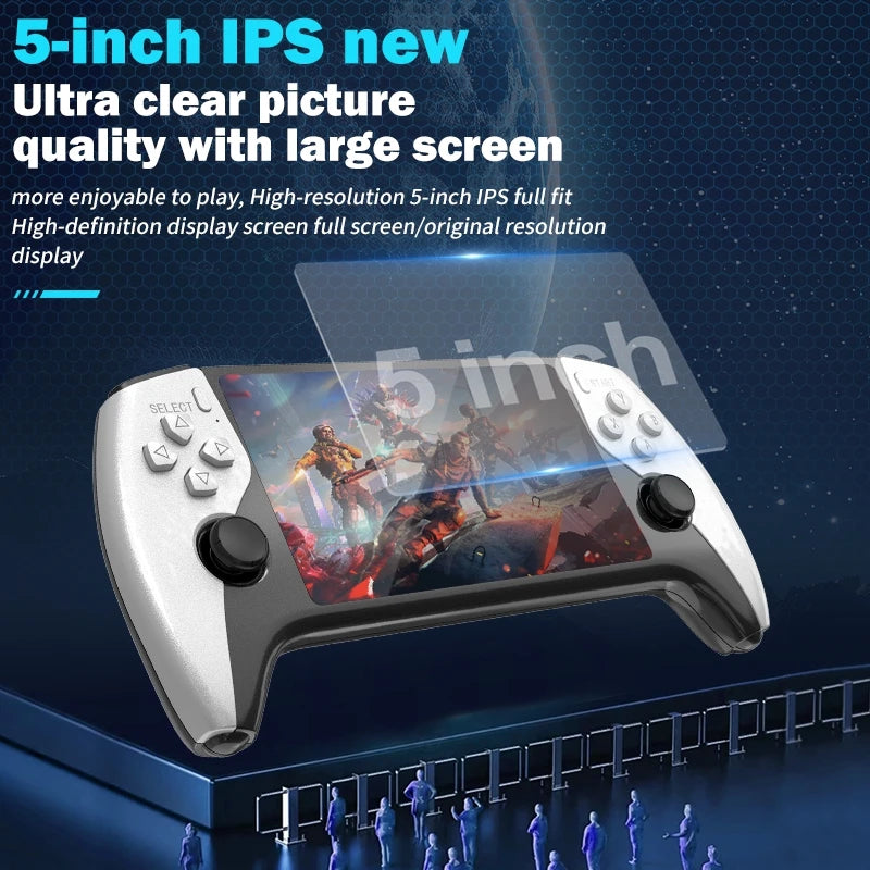 Console Rétro Portable SF3500 – Grand Écran IPS 5", Sortie HDMI, 20 000+ Jeux
