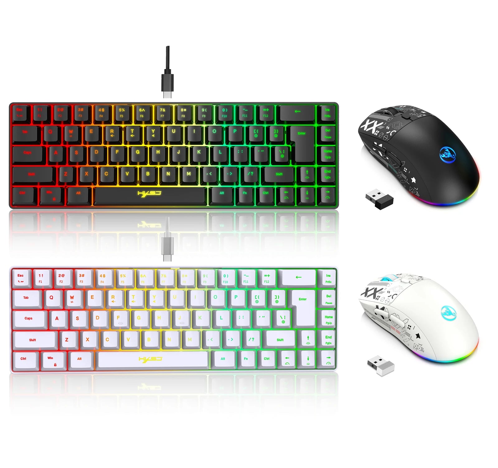 Clavier et souris combo ensemble gamer blanc clavier combo ordinateur filaire claviers souris bureau teclado pour ordinateur portable