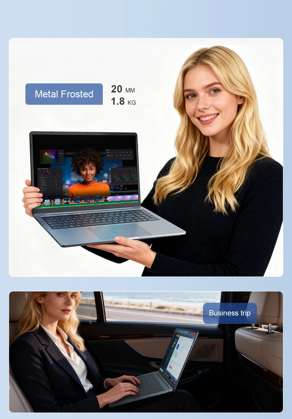 PC portable Ninkear N16 Pro - Intel Core Ultra 5, 16" 2.5K 120 Hz, 16 Go, 1 To SSD