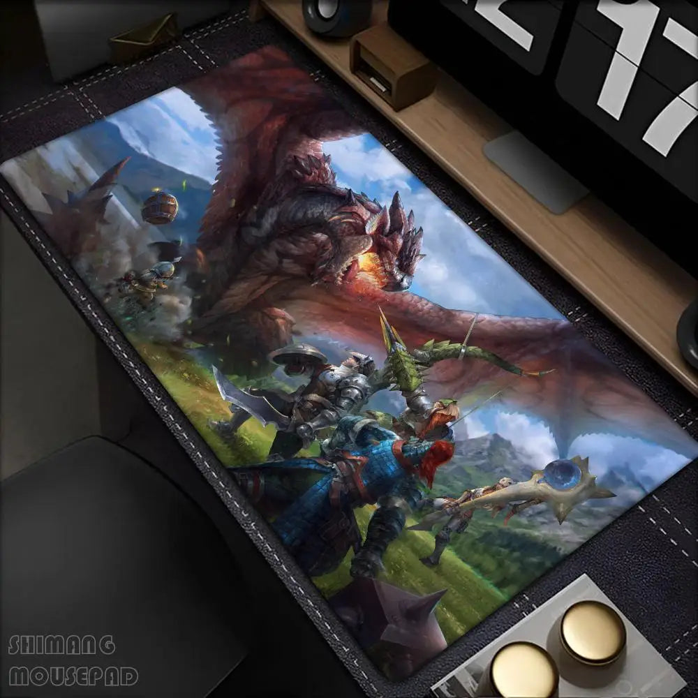 Tapis de Souris Gaming XXL – Base Antidérapante, Bords Cousus, Multi-Tailles (600x300 à 1000x500mm)