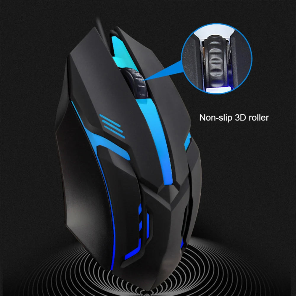 Souris Gaming LED USB Filaire 5000 DPI – Éclairage RGB 7 couleurs