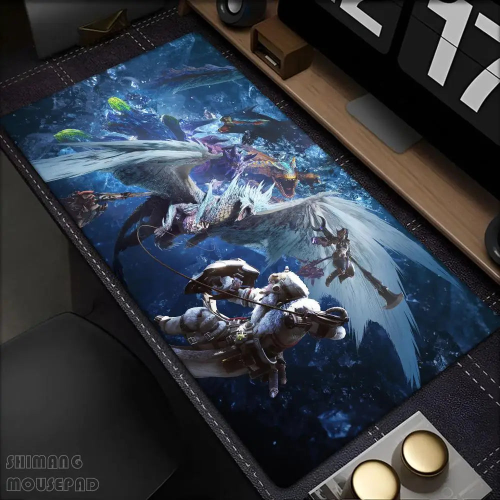 Tapis de Souris Gaming XXL – Base Antidérapante, Bords Cousus, Multi-Tailles (600x300 à 1000x500mm)
