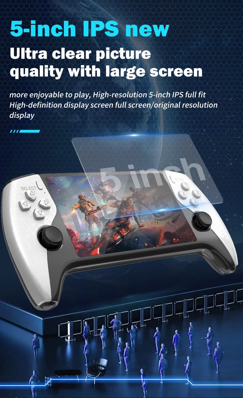 Console Rétro Portable SF3500 – Grand Écran IPS 5", Sortie HDMI, 20 000+ Jeux