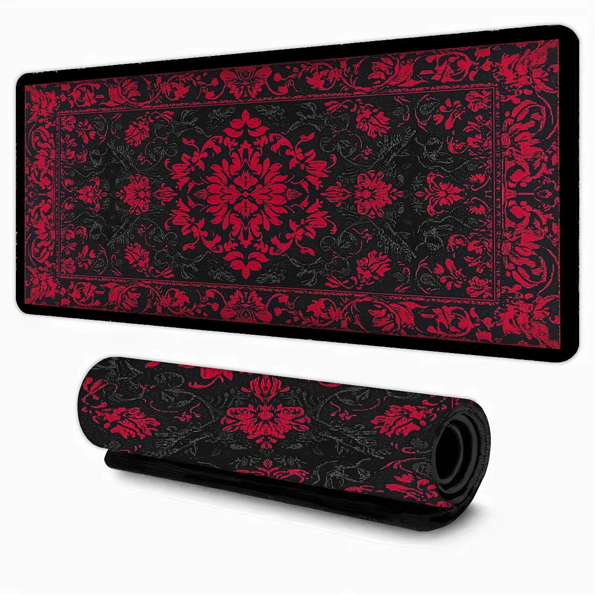 Tapis de Souris Gaming Vintage Motif Persan – Bords Cousus, Base Antidérapante, Multi-Tailles (Mairuige)
