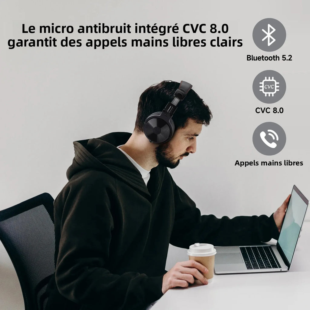 Casque Bluetooth OneOdio Pro C – 110 h