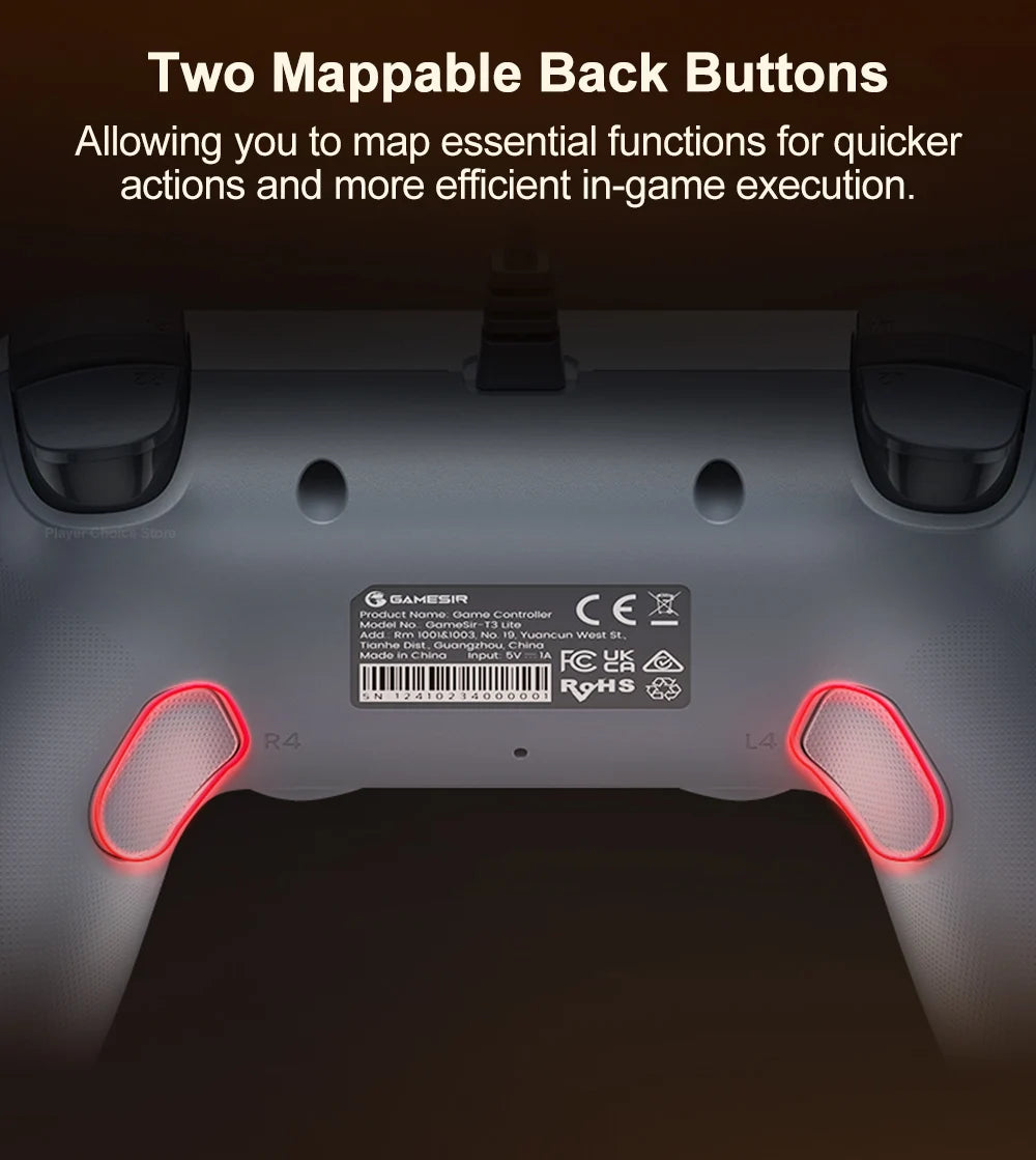 Manette filaire GameSir Tegenaria Lite avec sticks à effet Hall