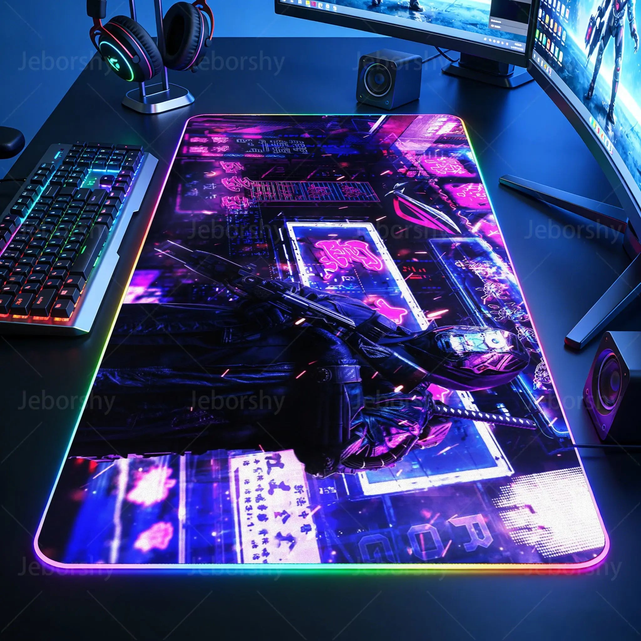 Tapis de souris noir, tapis de souris gaming, tapis de souris gaming anime, tapis gaming, tapis de souris XXL mignon pour ordinateur, grand tapis de clavier gaming.