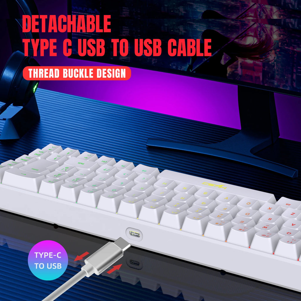Clavier et souris combo ensemble gamer blanc clavier combo ordinateur filaire claviers souris bureau teclado pour ordinateur portable