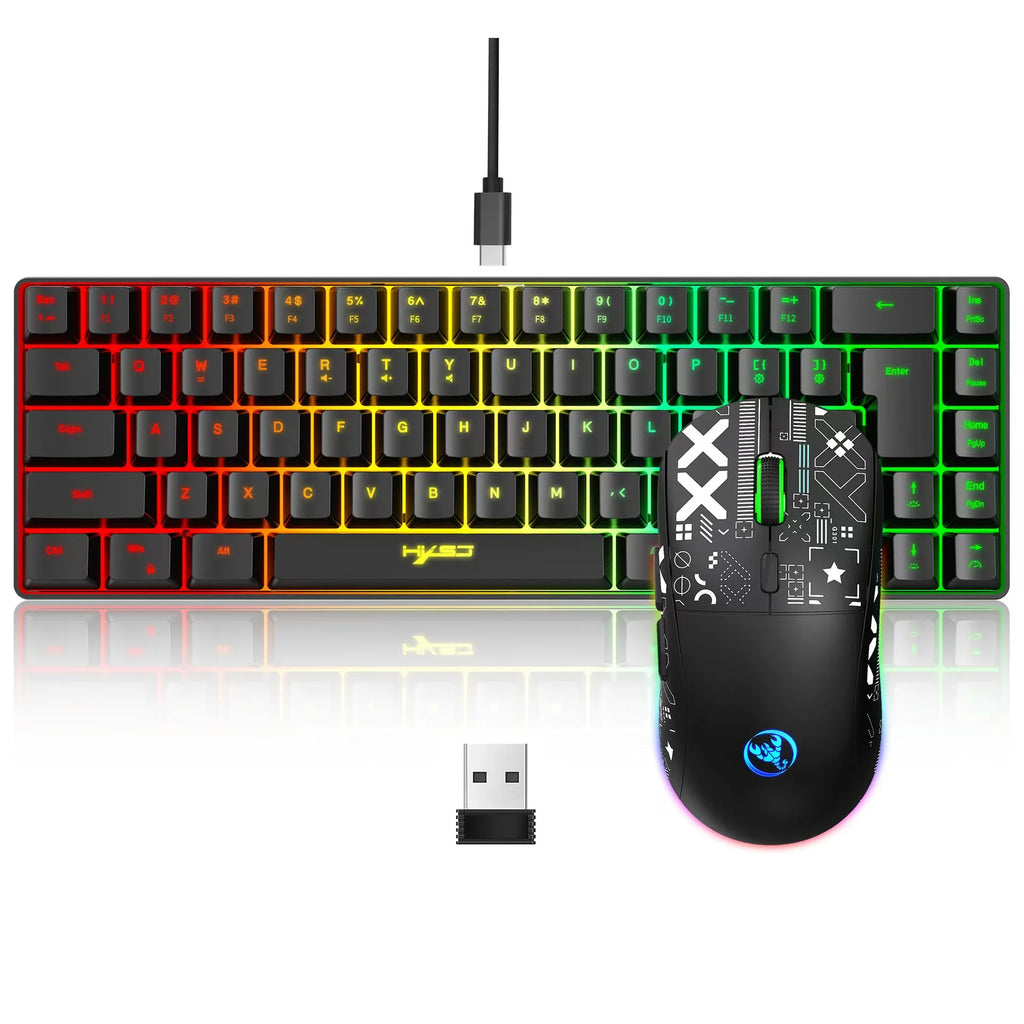 Clavier et souris combo ensemble gamer blanc clavier combo ordinateur filaire claviers souris bureau teclado pour ordinateur portable