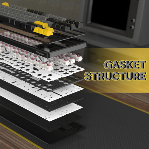 Attack Shark X87 – Clavier Gaming Mécanique Sans Fil | Triple Mode BT/2.4GHz/USB-C | 87 Touches | Hot-Swap | RGB | Pré-lubrifiant