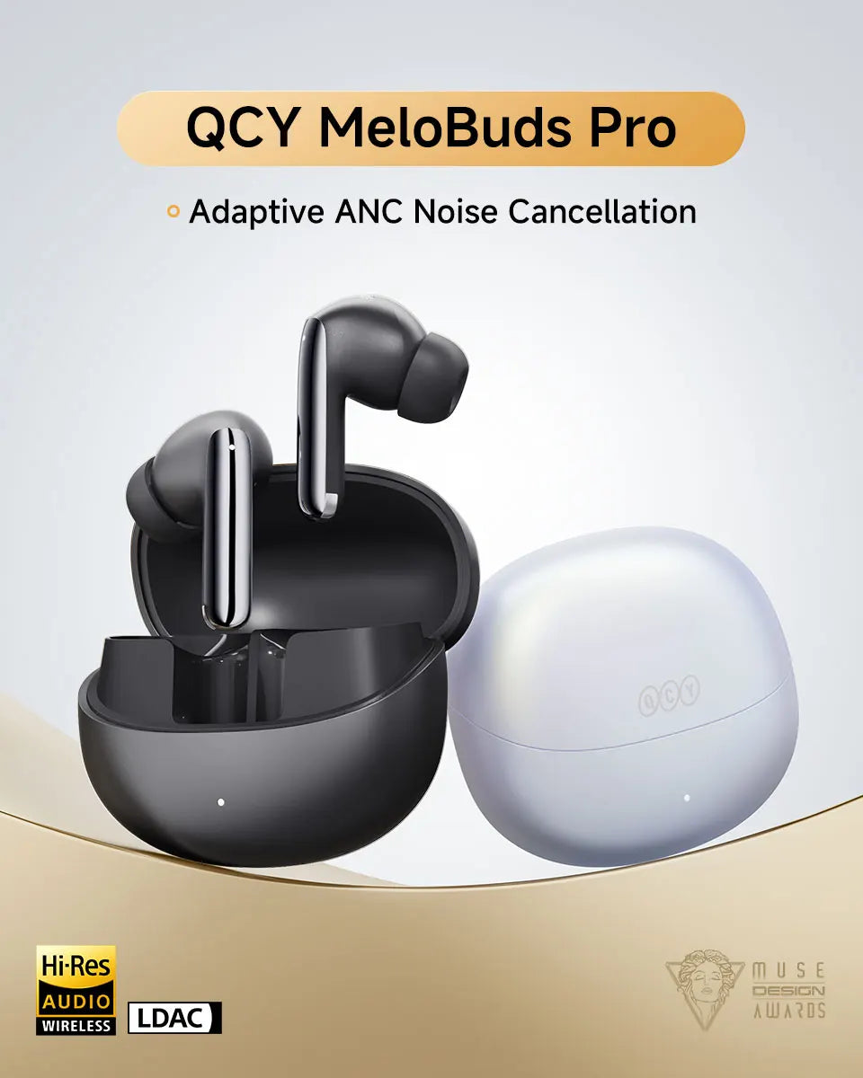 QCY MeloBuds Pro – Écouteurs Bluetooth ANC 46 dB