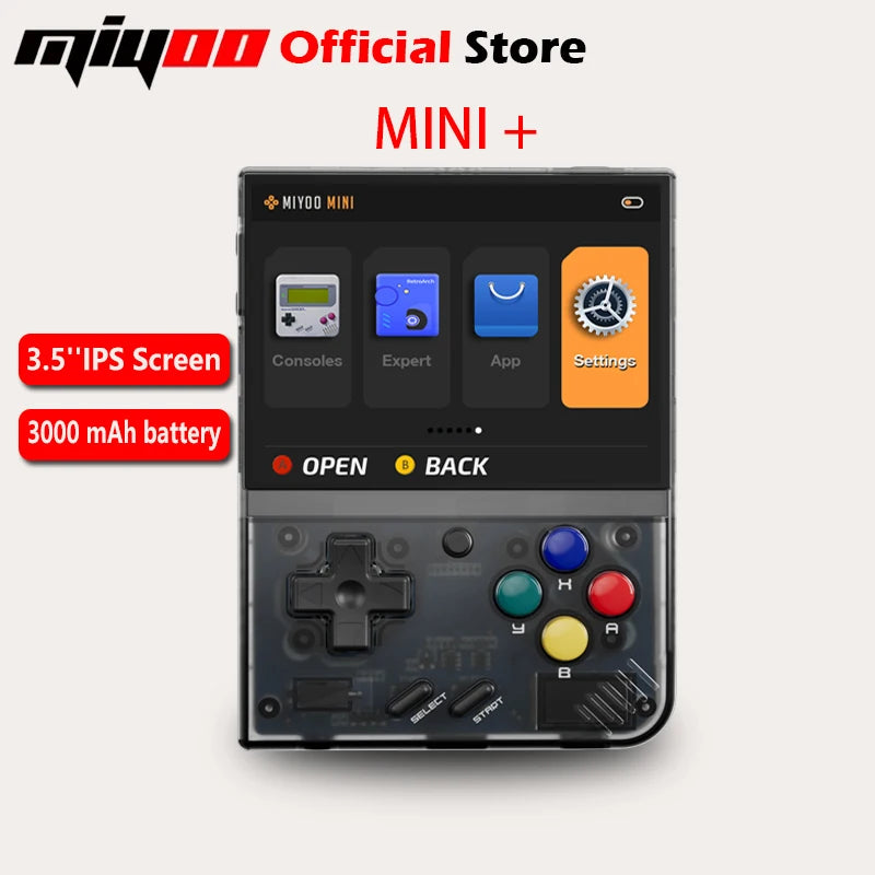 MIYOO Mini Plus – Console Rétro Portable, Écran IPS 3,5" HD, Wi-Fi, 3000 mAh