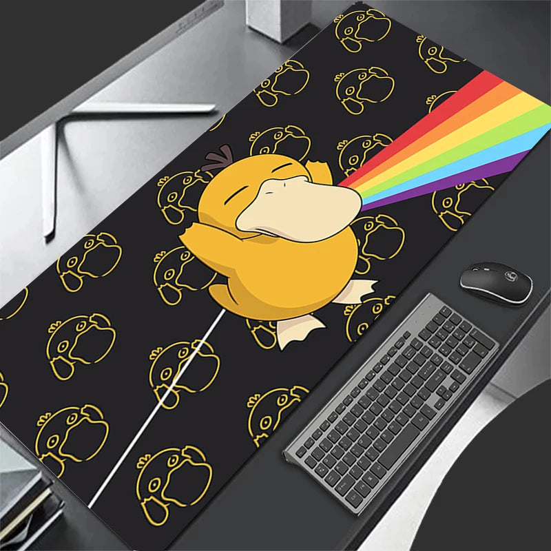 Tapis de Souris Gaming XXL Anime – Motifs Pokémon & Kawaii, Base Antidérapante, Multi-Tailles