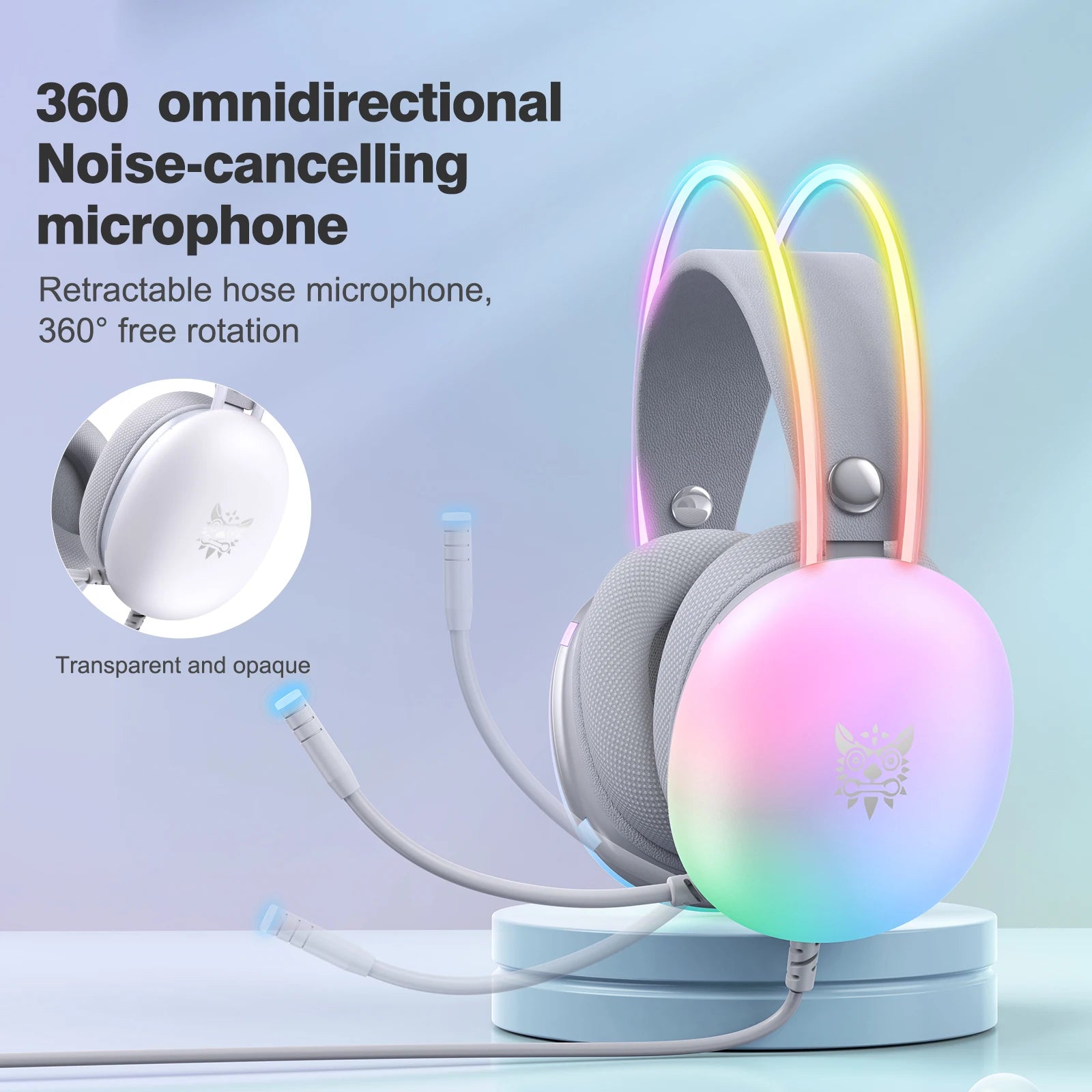 ONIKUMA Casque Gaming RGB + Souris Filaire – Pack Esports PC Gamer