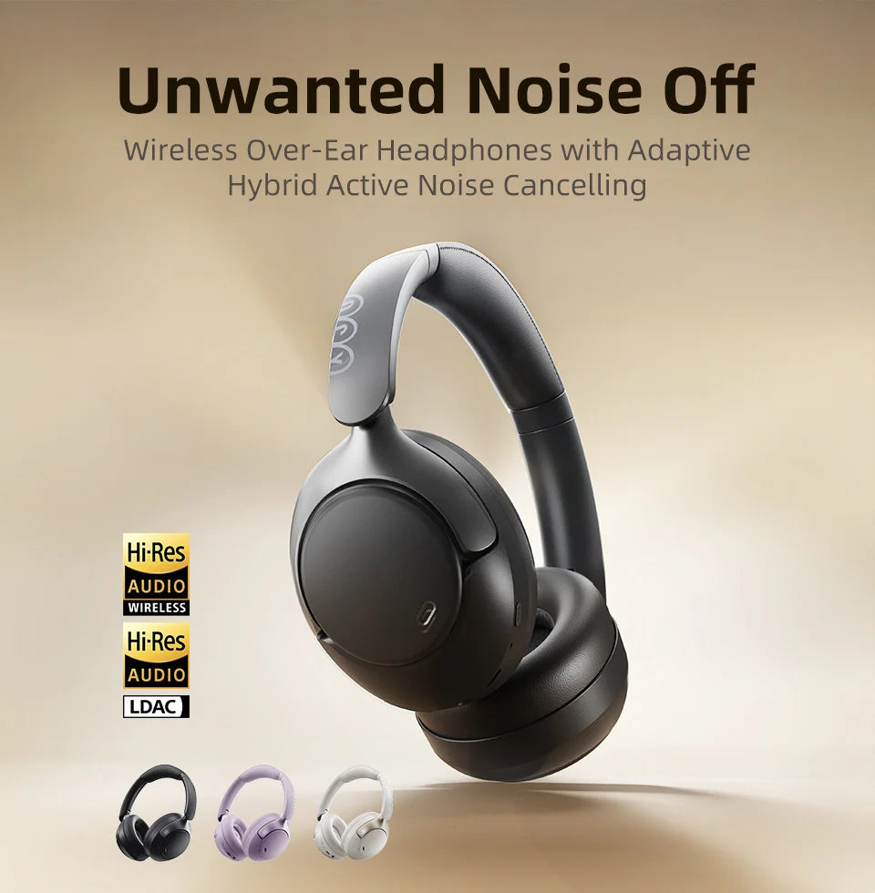 Casque Sans Fil QCY H3 Pro ANC – Réduction Bruit 50dB, LDAC Hi-Res, 55H, Bluetooth 5.4