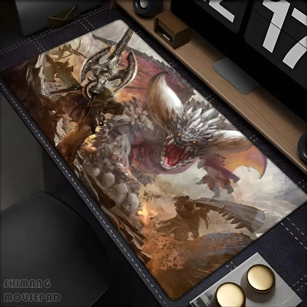 Tapis de Souris Gaming XXL – Base Antidérapante, Bords Cousus, Multi-Tailles (600x300 à 1000x500mm)