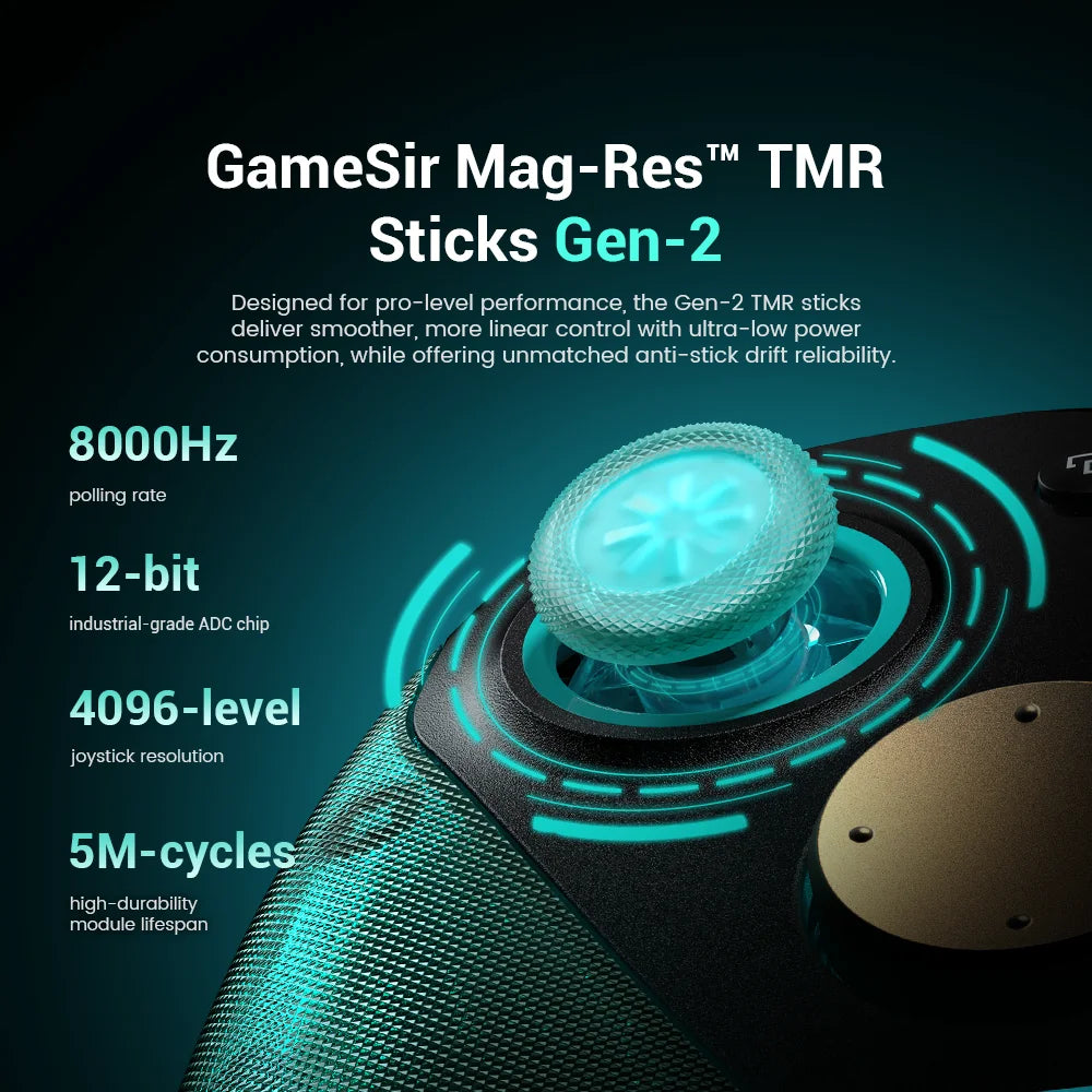 Manette GameSir G7 Pro 8K Aimlabs, sticks TMR et station de charge
