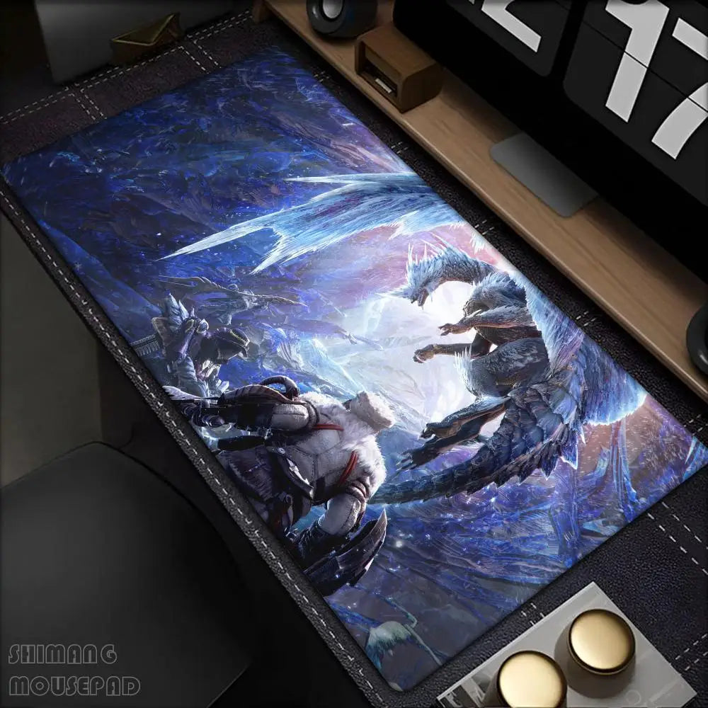 Tapis de Souris Gaming XXL – Base Antidérapante, Bords Cousus, Multi-Tailles (600x300 à 1000x500mm)
