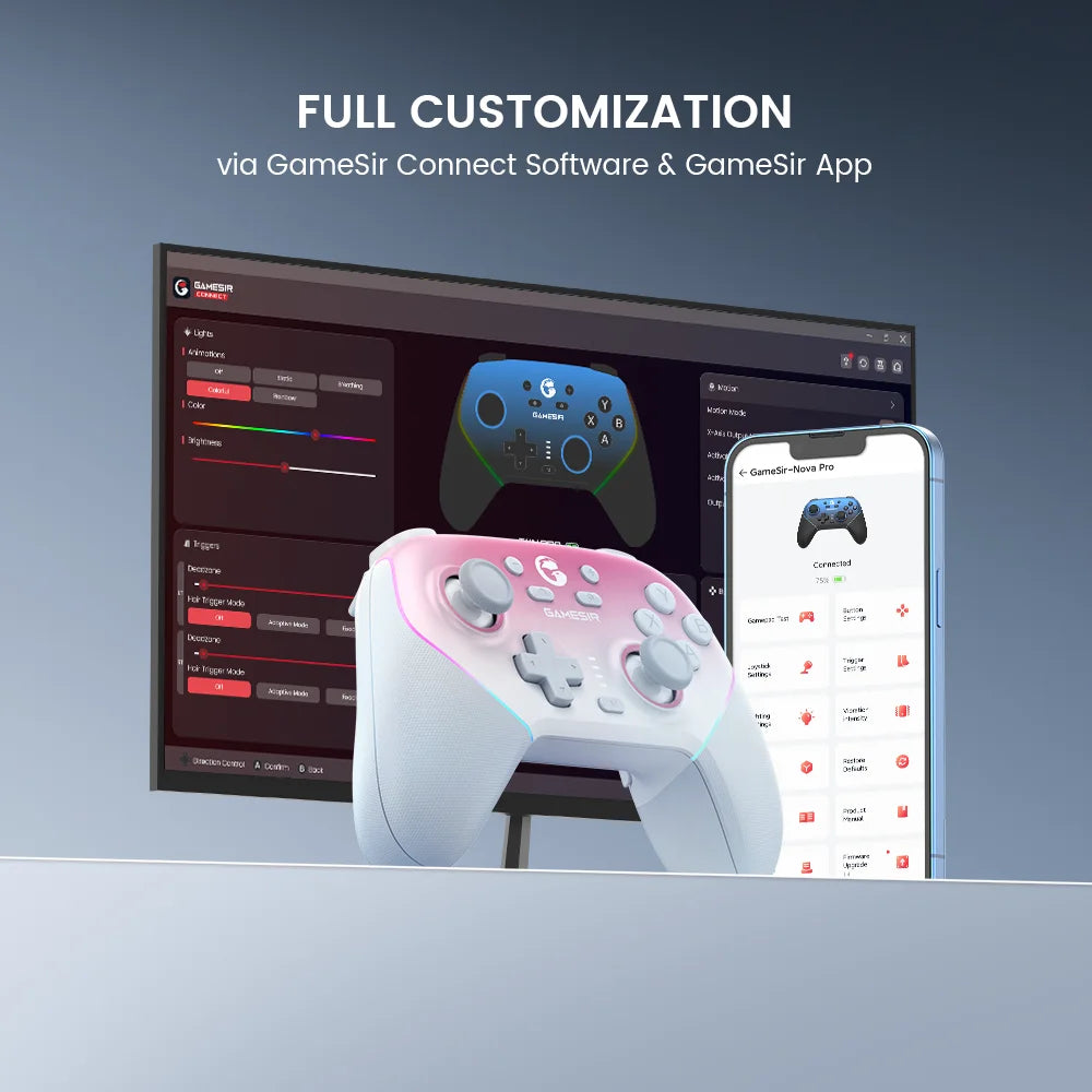 Manette sans fil GameSir Super Nova T4n Pro à joysticks Hall