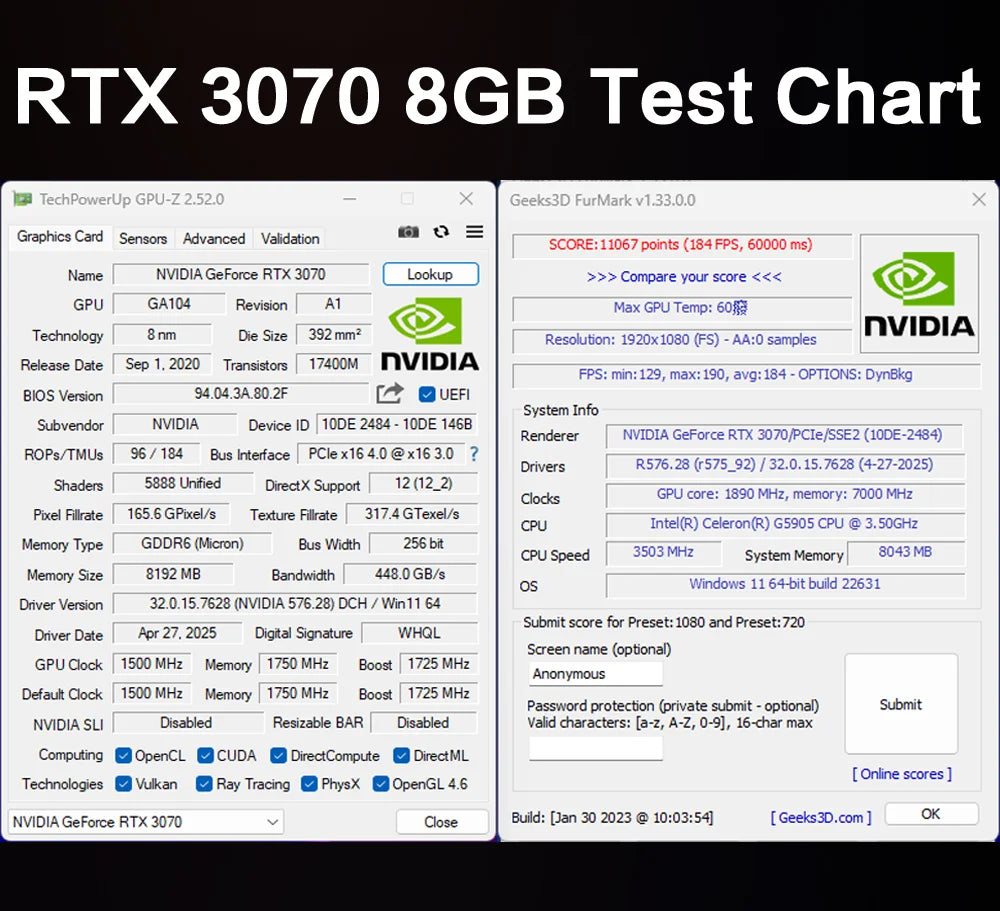 Carte graphique de jeu MLLSE Geforce RTX 3070 8 Go, 8+8 broches GDDR6 256 bits PCI-E 4.0 NVIDIA GPU rtx 3070 8 Go - LE COIN  DES GAMERS - Carte graphique de jeu MLLSE Geforce RTX 3070 8 Go, 8+8 broches GDDR6 256 bits PCI-E 4.0 NVIDIA GPU rtx 3070 8 Go - LE COIN  DES GAMERS - LE COIN  DES GAMERS