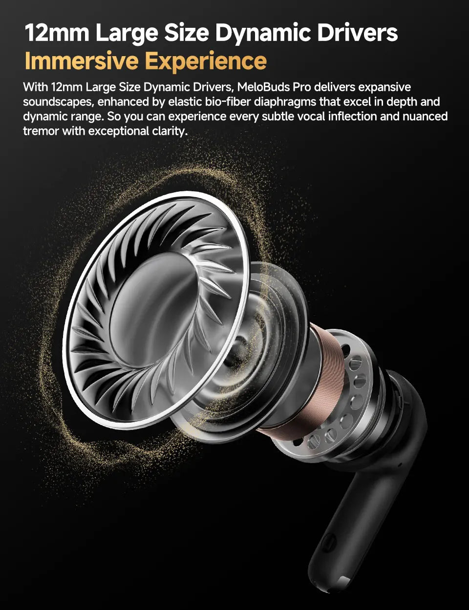 QCY MeloBuds Pro – Écouteurs Bluetooth ANC 46 dB