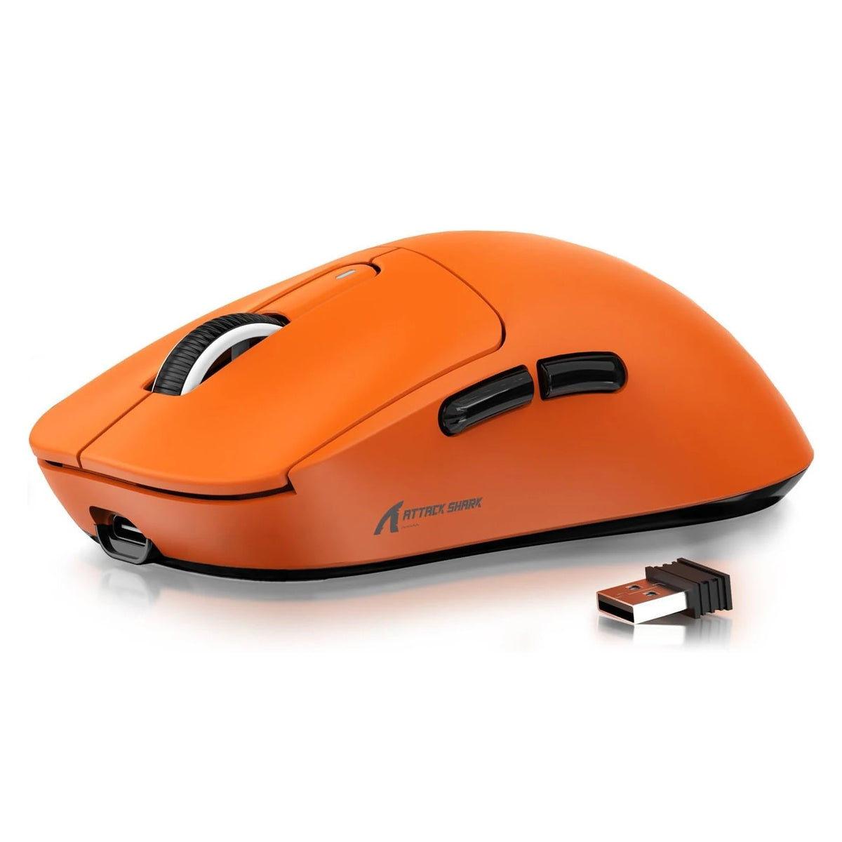Attack Shark Bery – Souris Gaming Ergonomique Sans Fil | PAW3395 26K DPI | Triple Mode | Ultra-Légère 49g | 5 Couleurs