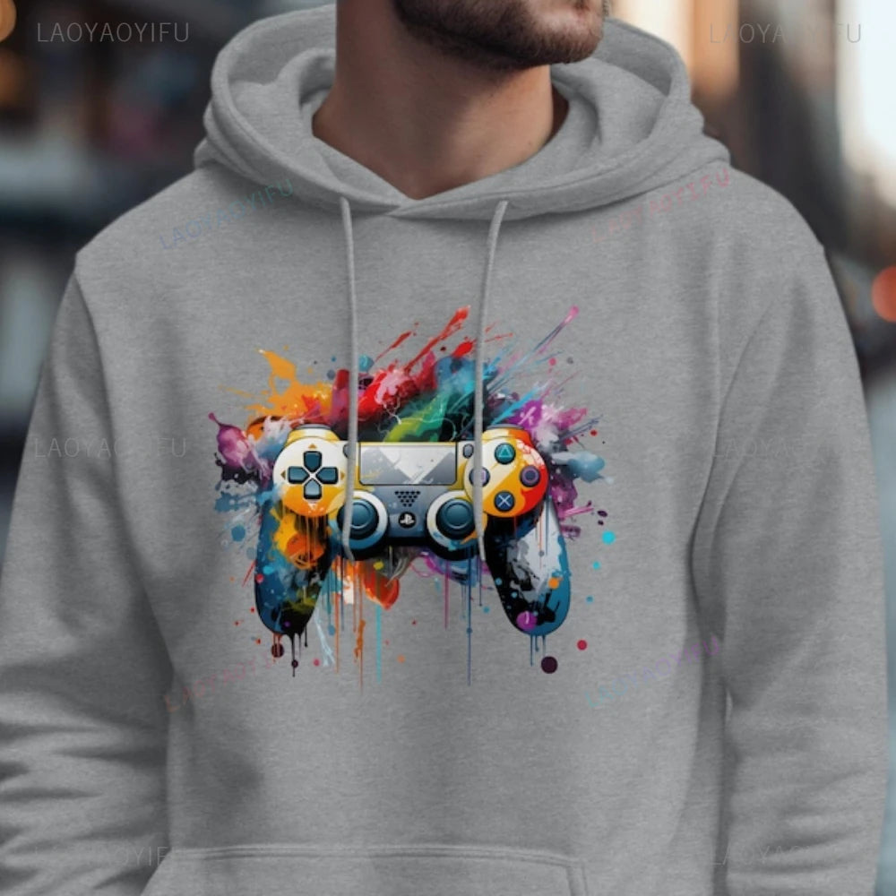 Sweat à capuche de jeu pour les joueurs, design de contrôleur de jeu, papa, fille, fils, frère, cadeaux de Noël pour les joueurs