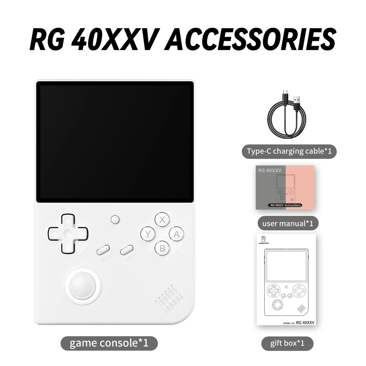 Console Rétro Portable ANBERNIC RG40XXV – Écran IPS 4", Linux 64 bits, Wi-Fi, Bluetooth, HDMI