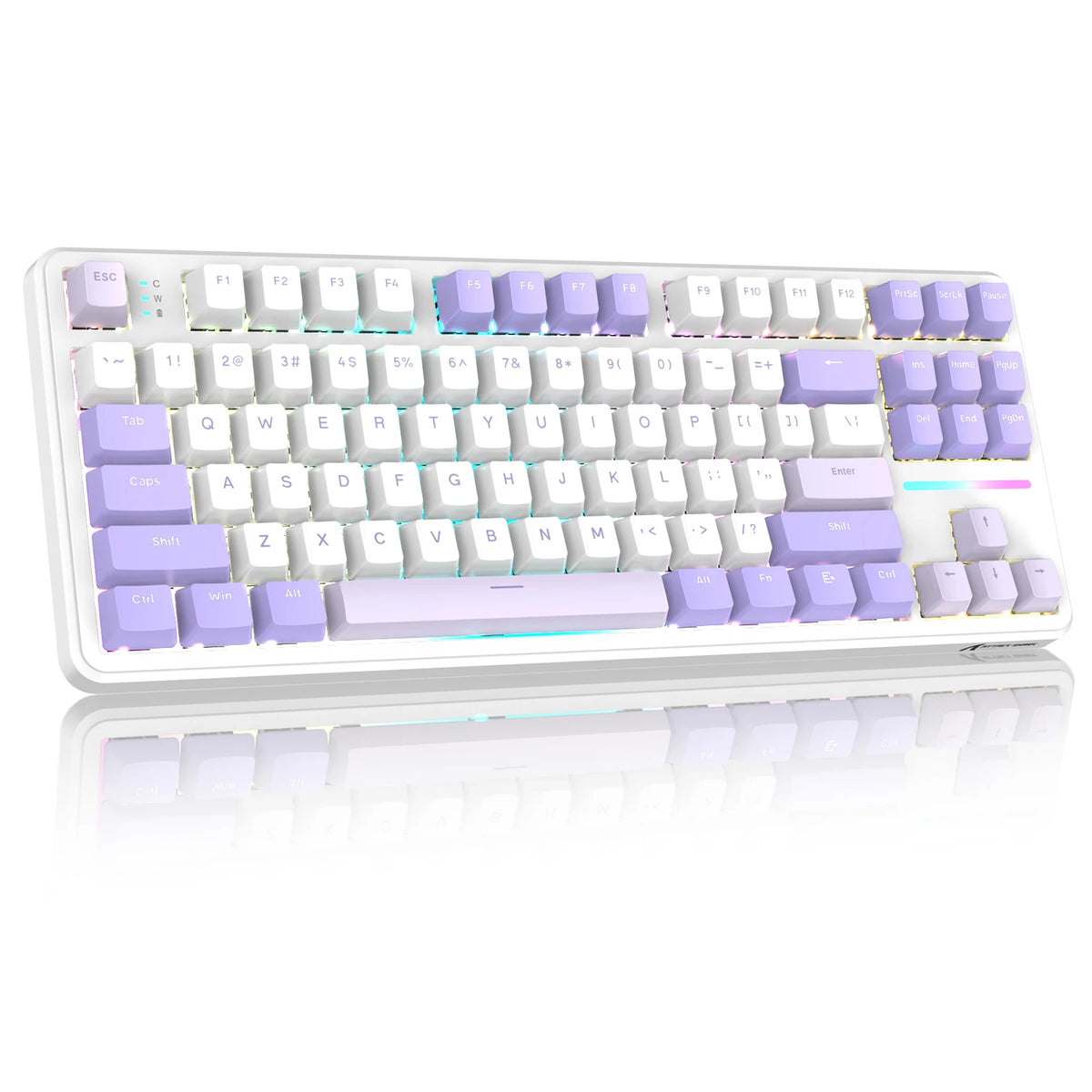 Attack Shark X87 – Clavier Gaming Mécanique Sans Fil | Triple Mode BT/2.4GHz/USB-C | 87 Touches | Hot-Swap | RGB | Pré-lubrifiant