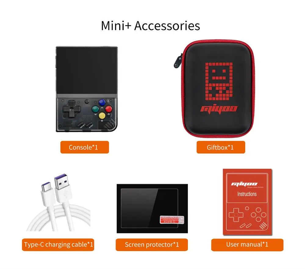 MIYOO Mini Plus – Console Rétro Portable, Écran IPS 3,5" HD, Wi-Fi, 3000 mAh