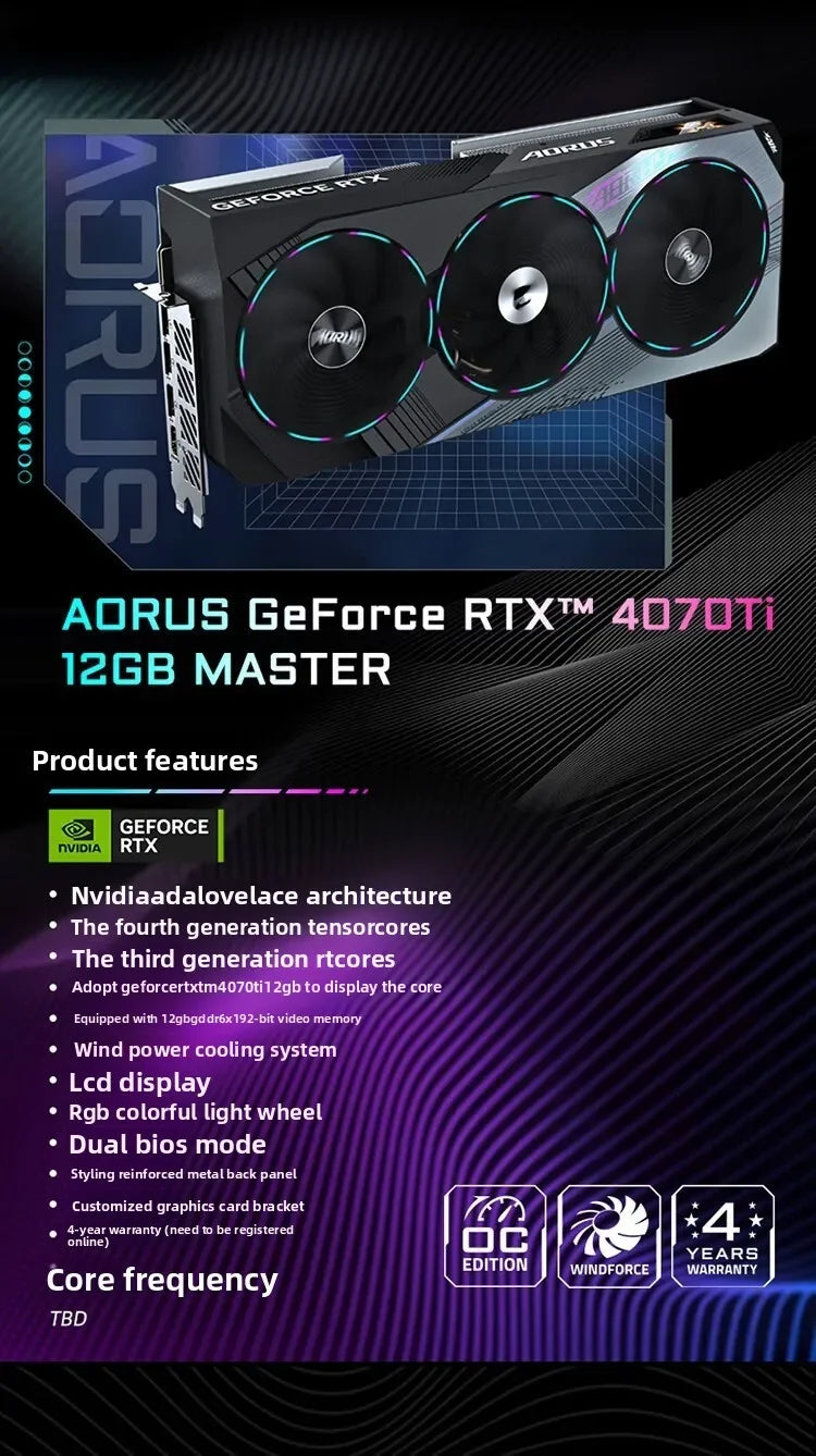Gigabyte GeForce RTX 4070 Ti Wind Demon OC 12 Go GDDR6X