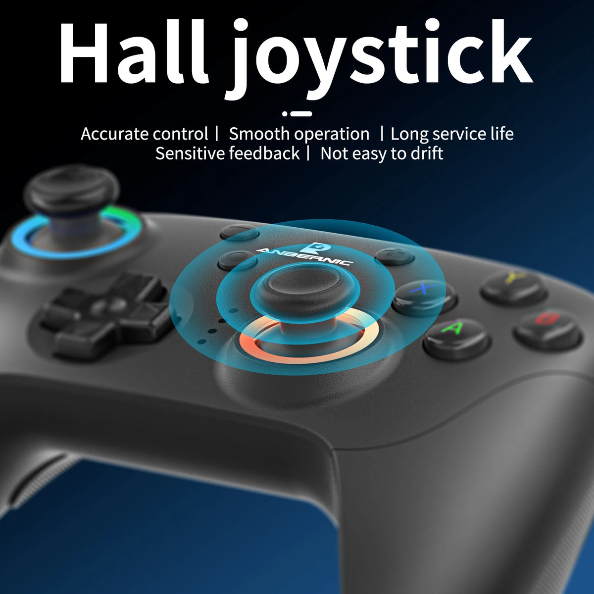 Manette ANBERNIC RG P01 à effet Hall – Bluetooth, USB et 2,4 GHz