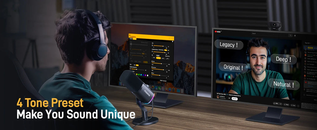 MAONO PD100X - Microphone Dynamique USB/XLR pour Streaming et Gaming