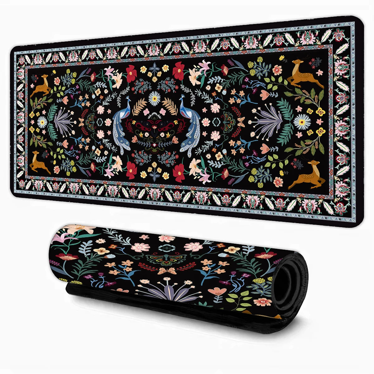 Tapis de Souris Gaming Vintage Motif Persan – Bords Cousus, Base Antidérapante, Multi-Tailles (Mairuige)