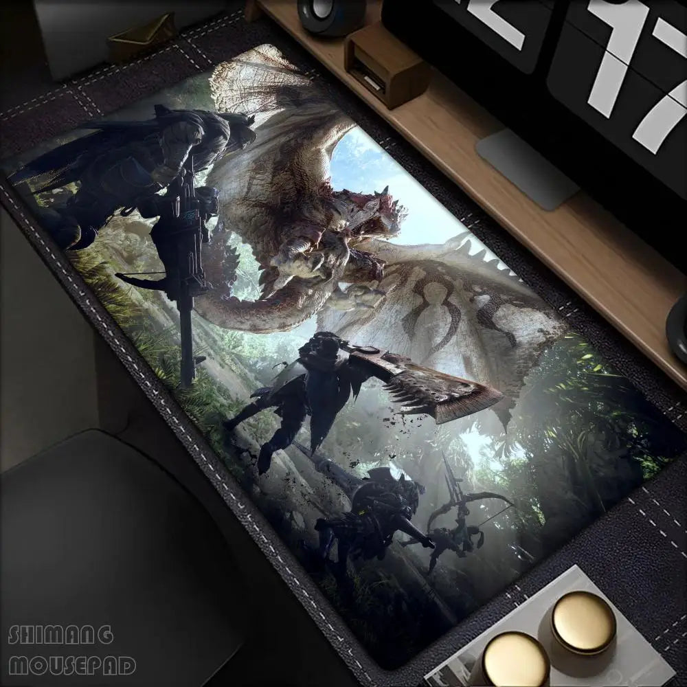 Tapis de Souris Gaming XXL – Base Antidérapante, Bords Cousus, Multi-Tailles (600x300 à 1000x500mm)