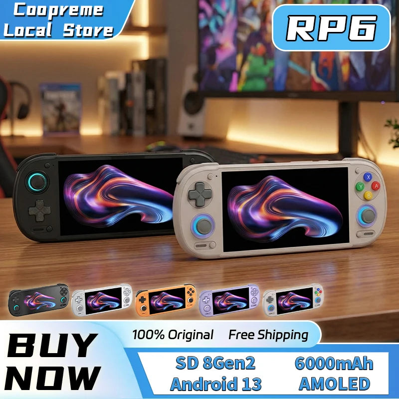 Retroid Pocket 6 (RP6) - Console de Jeu Portable Android, Écran AMOLED 5,5" 120Hz