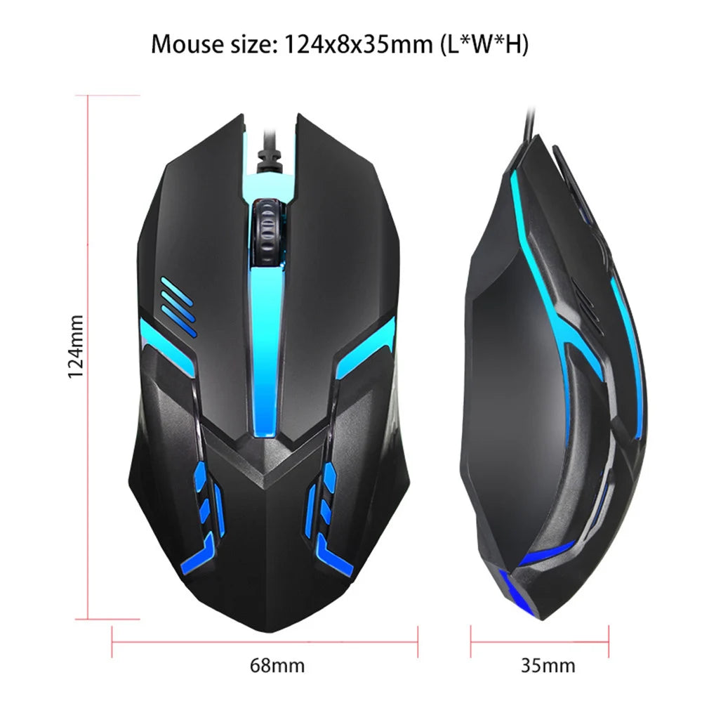 Souris Gaming LED USB Filaire 5000 DPI – Éclairage RGB 7 couleurs