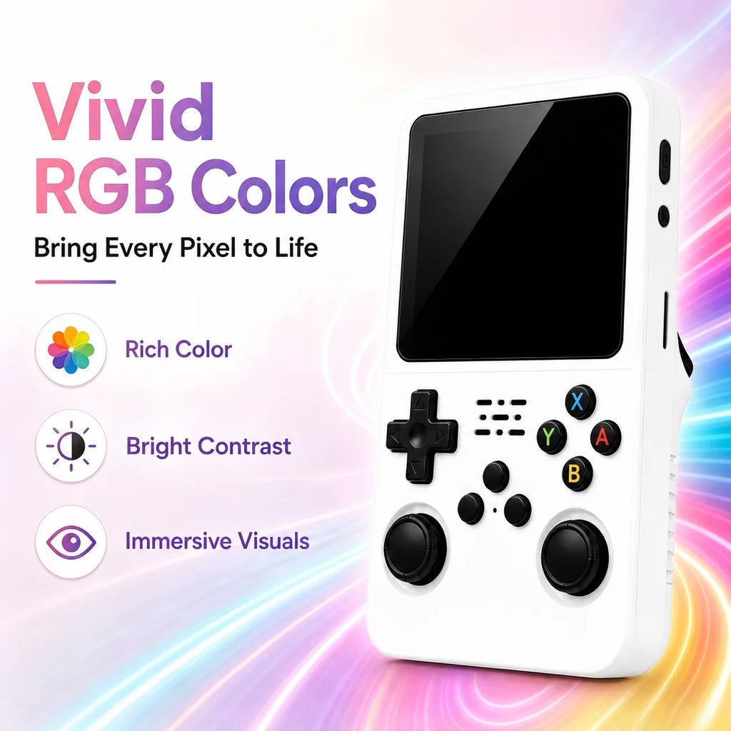 Console portable rétro R36S 128 Go – Écran IPS 3,5 pouces